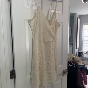 Elegant Cream Lace Romper